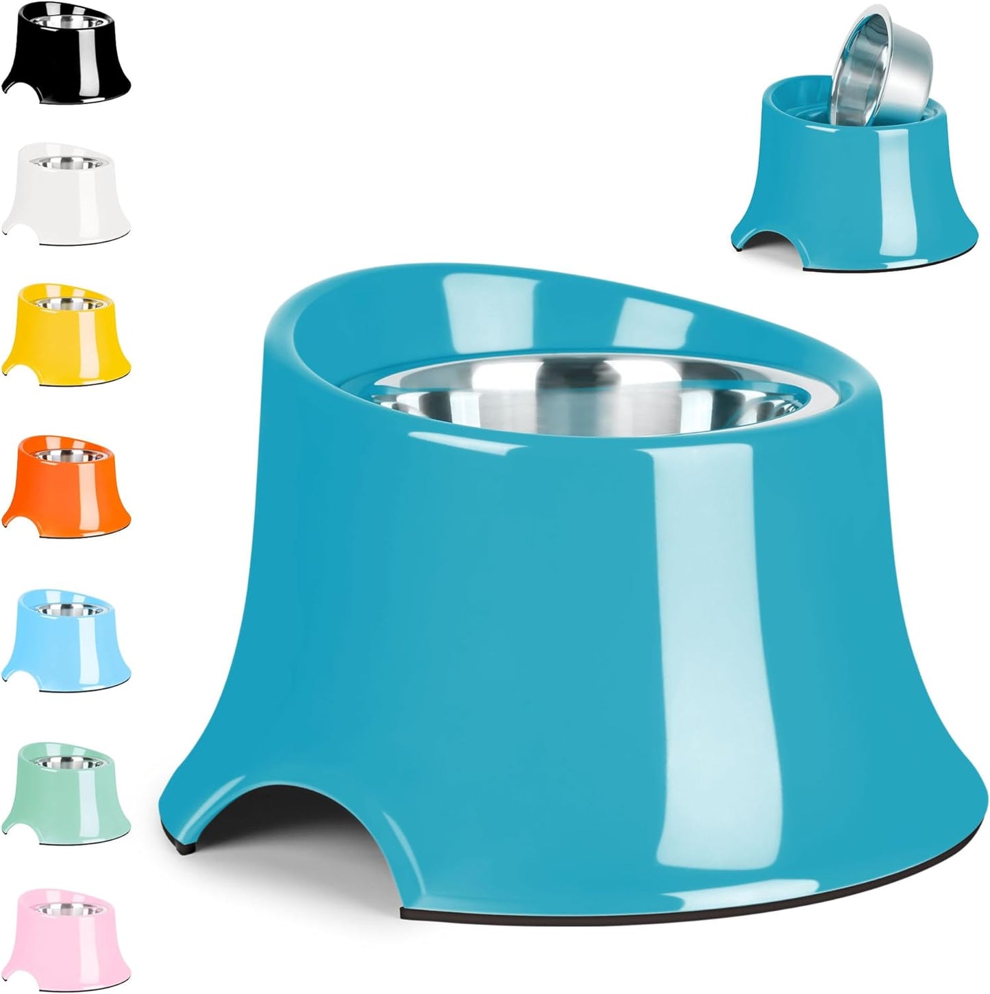 Elevated Dog Bowls for Medium Dogs - Non-Slip Stainless Steel