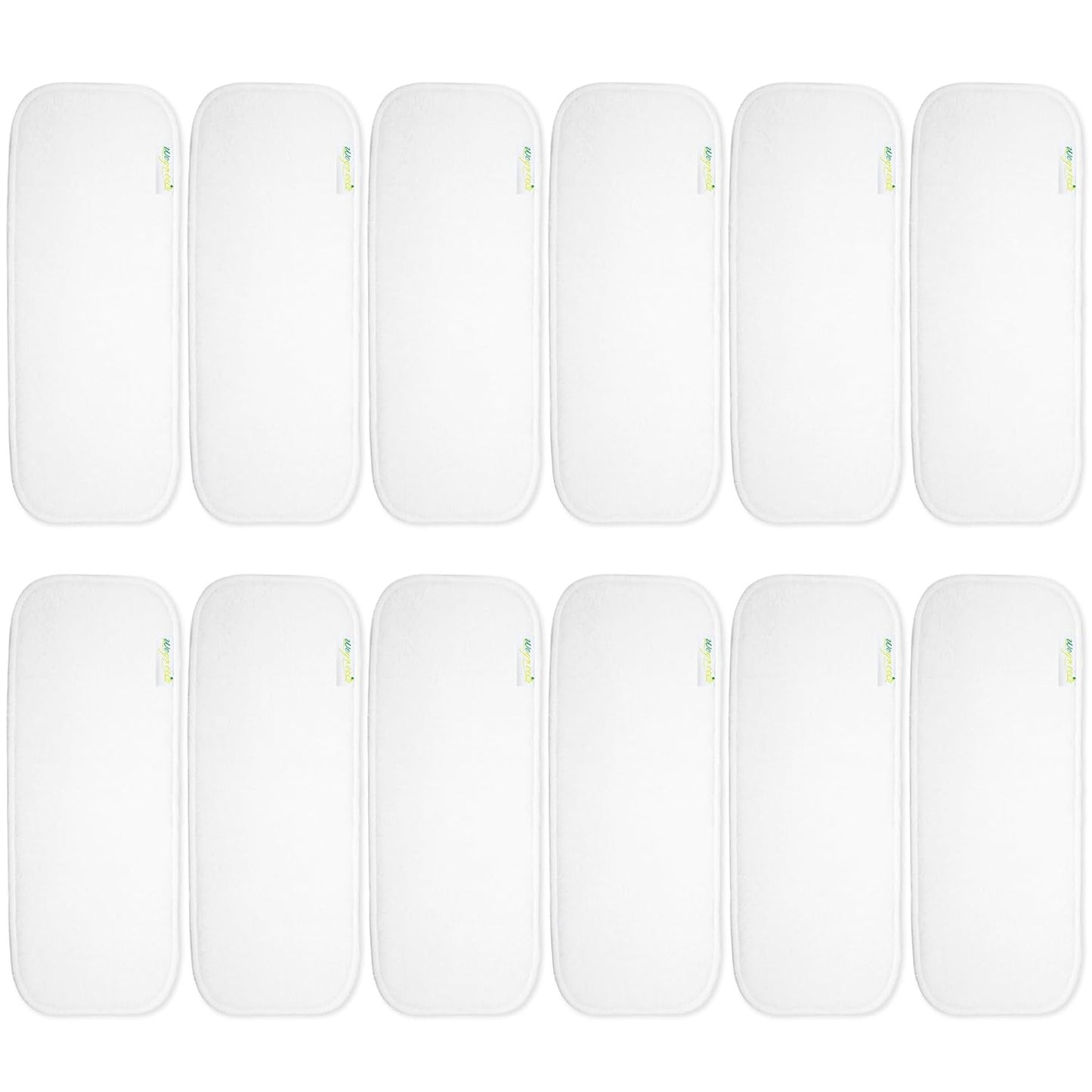 Reusable Soft 4 Layers 12 Pack Inserts for Baby Cloth Diaper - High