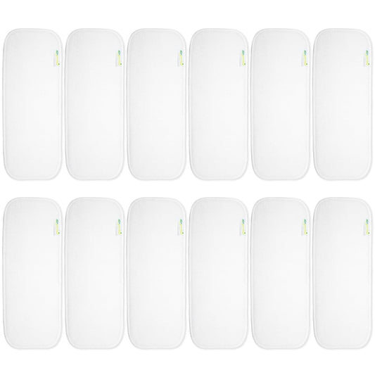 Reusable Soft 4 Layers 12 Pack Inserts for Baby Cloth Diaper - High
