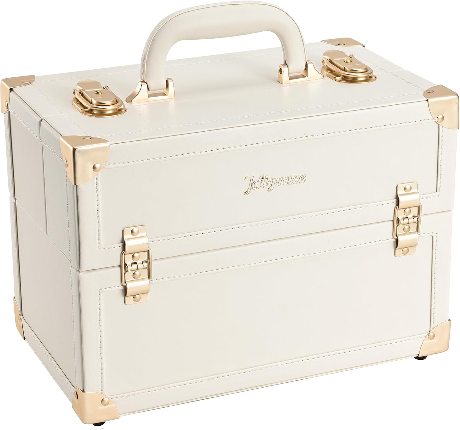 Joligrace Makeup Train Case: Elegant Portable Cosmetic Organizer