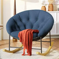 Nursery Rocking Chair with Saucer Design - Cozy Upholstered Rocker