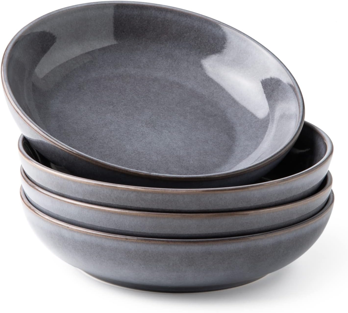 Large 8.5ft' Pasta Bowls Set of 4 for Kitchen by AmorArc
