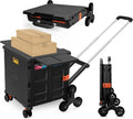 Foldable Utility Cart with Stair Climbing Wheels - Collapsible Rolling