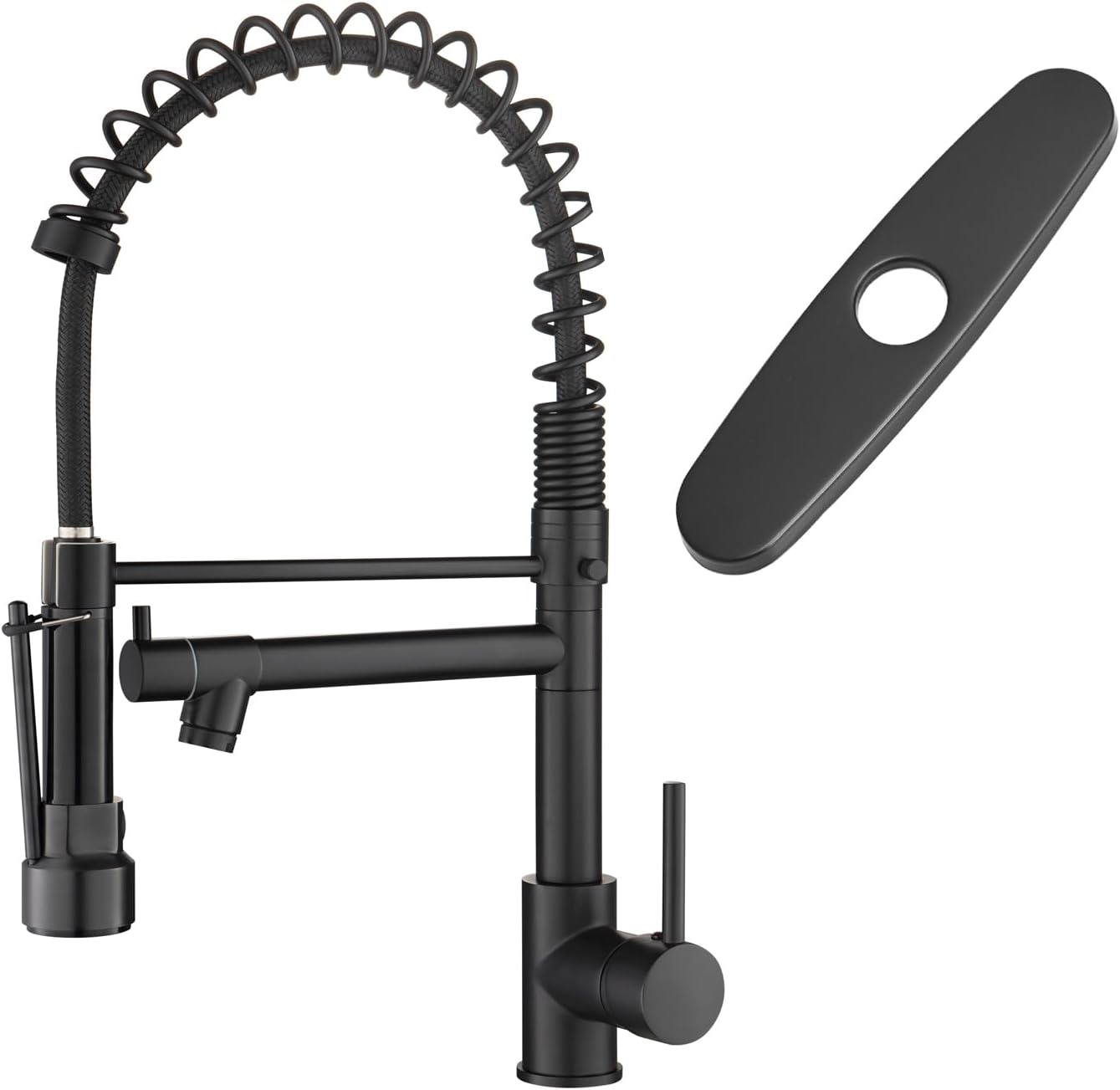 AIMADI Black Kitchen Faucet with Pull Down Sprayer for Modern Kitchens