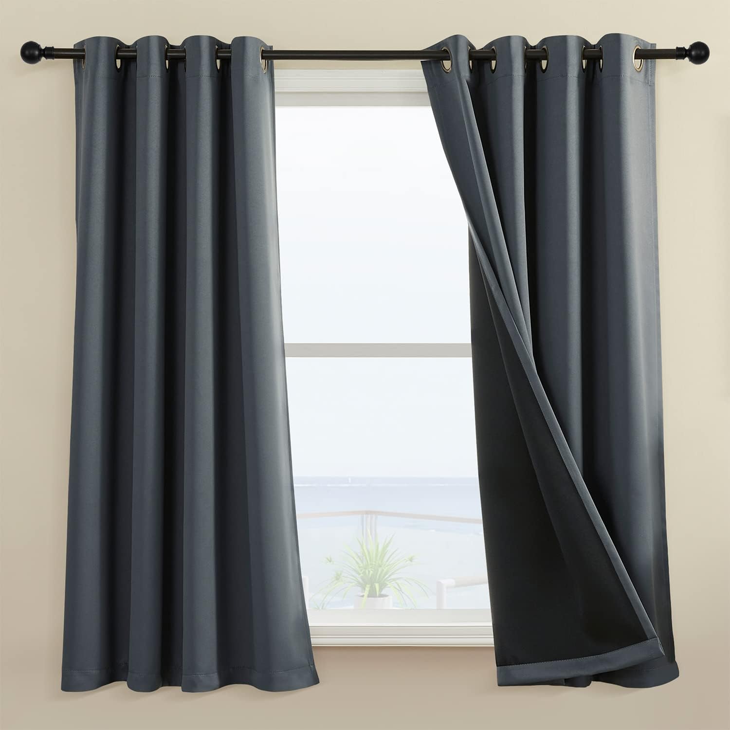 100% Blackout Curtain Panels for Bedroom and Living Room Use