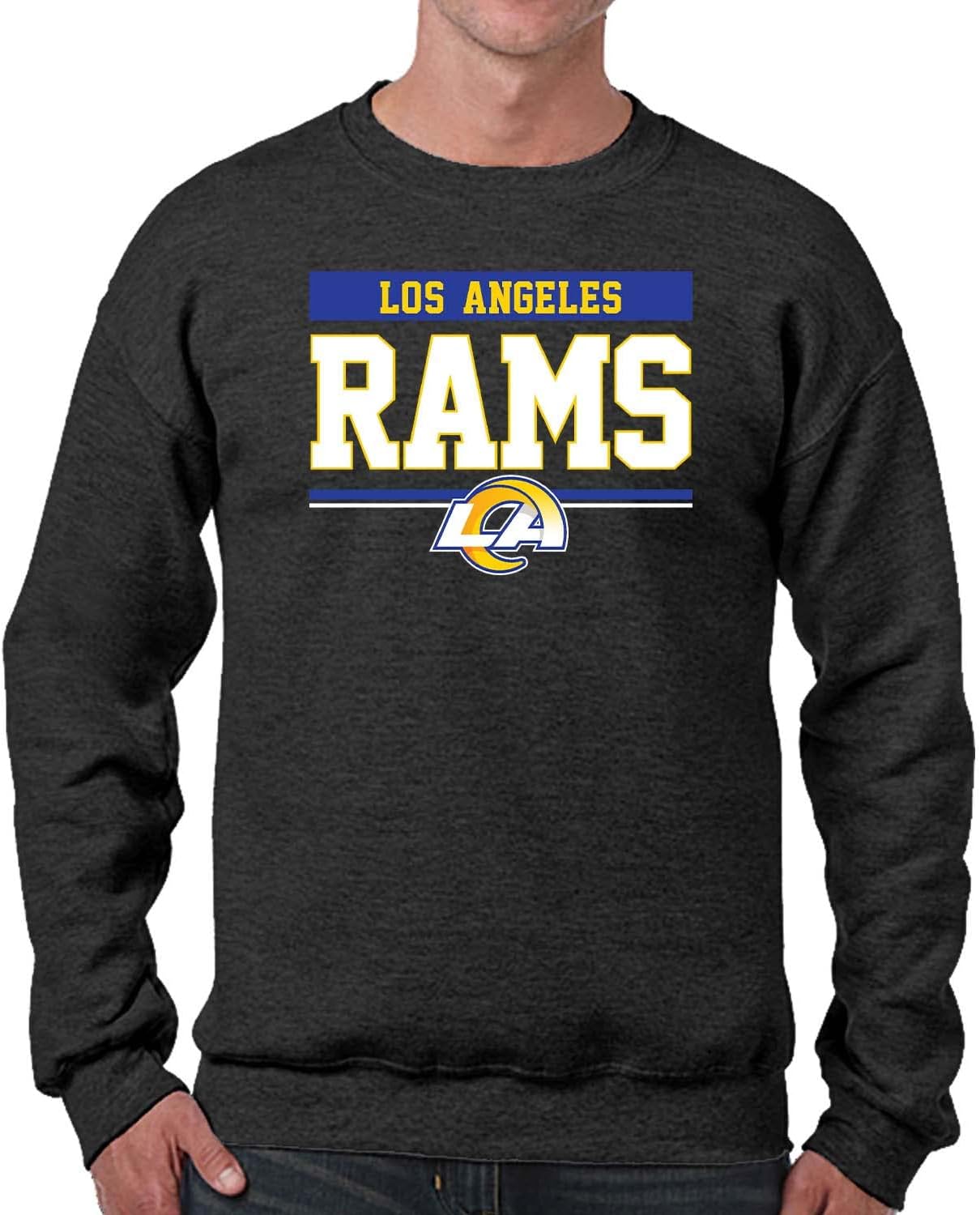 Los Angeles Rams Charcoal Crewneck Sweatshirt for Gameday Style
