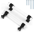 3.5 in Cabinet Pulls Black Matte with Clear Acrylic Bar - Modern Look
