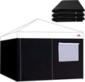 SCOCANOPY Sidewalls 10x10ft Complete Closure Sunwalls - 4 Pack Black