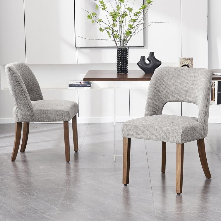 VKNOW Wooden Dining Chairs Set of 2 for Modern Dining Rooms