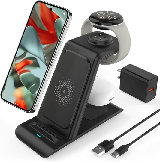 Upgraded 3 in 1 Wireless Charger for Google Pixel Devices