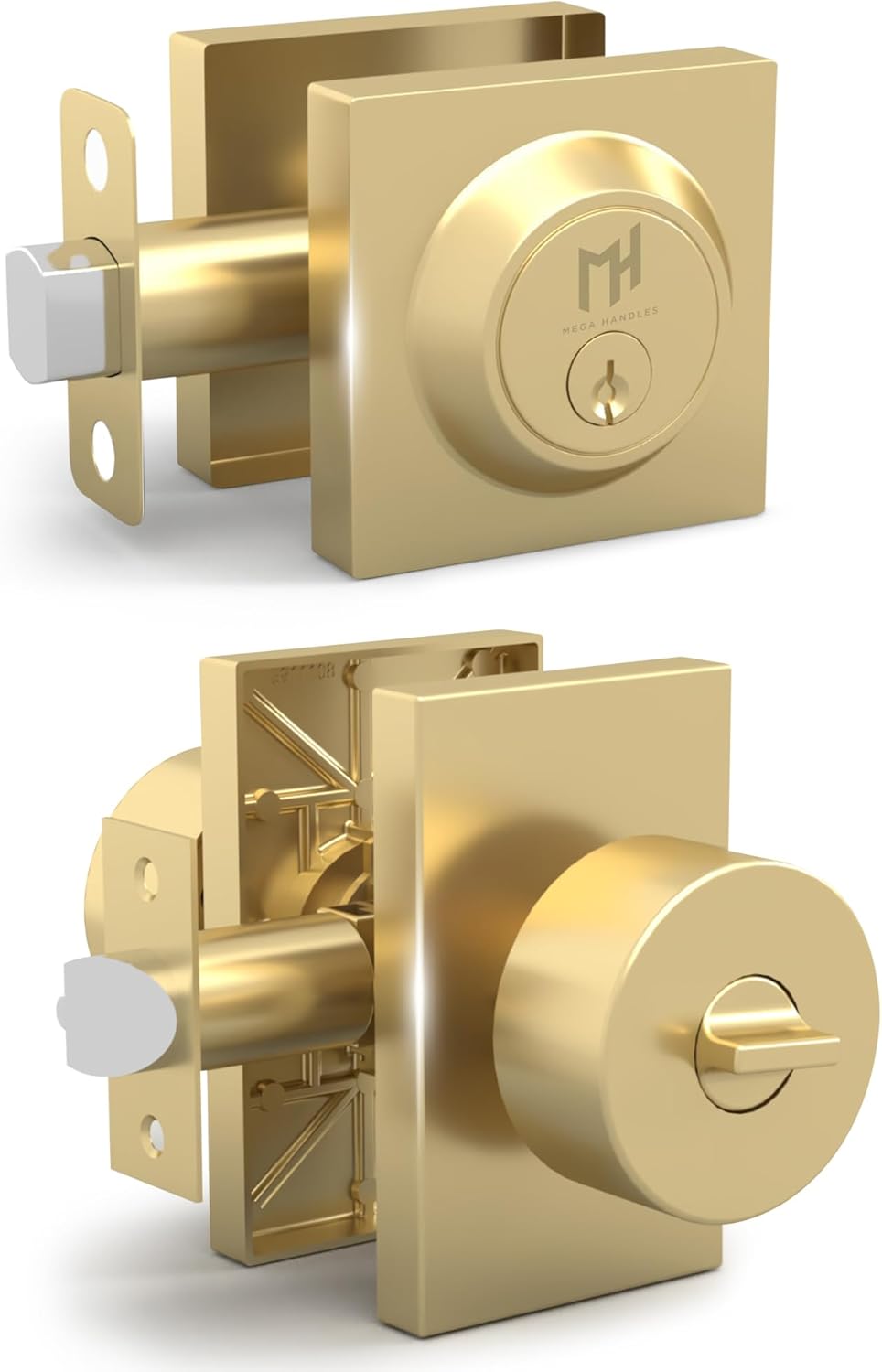 Mega Handles Entry Door Knobs & Deadbolt Lock for Security