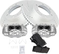 TRQ Front Performance Brake Pad & Rotor Kit with Calipers - Direct Fit