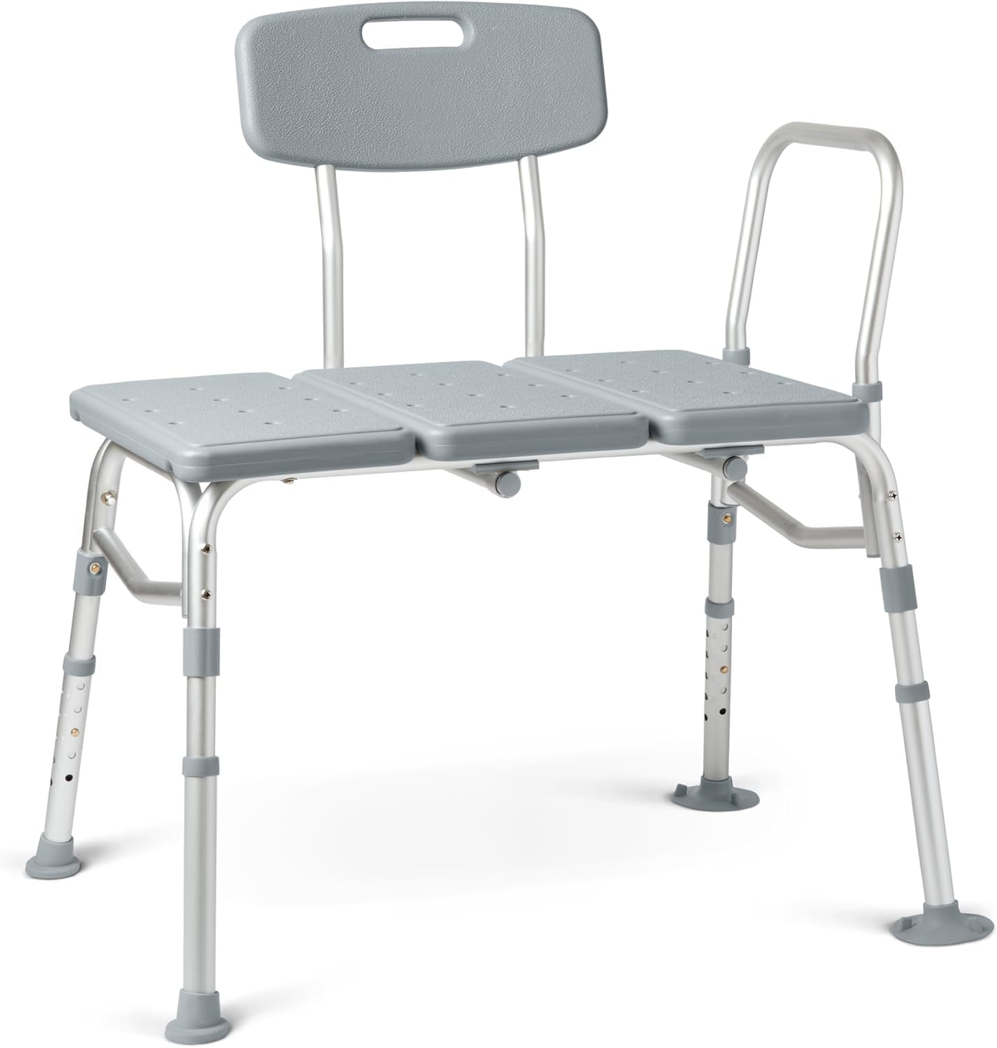 Transfer Bench for Bathtub with Backrest and Adjustable Legs