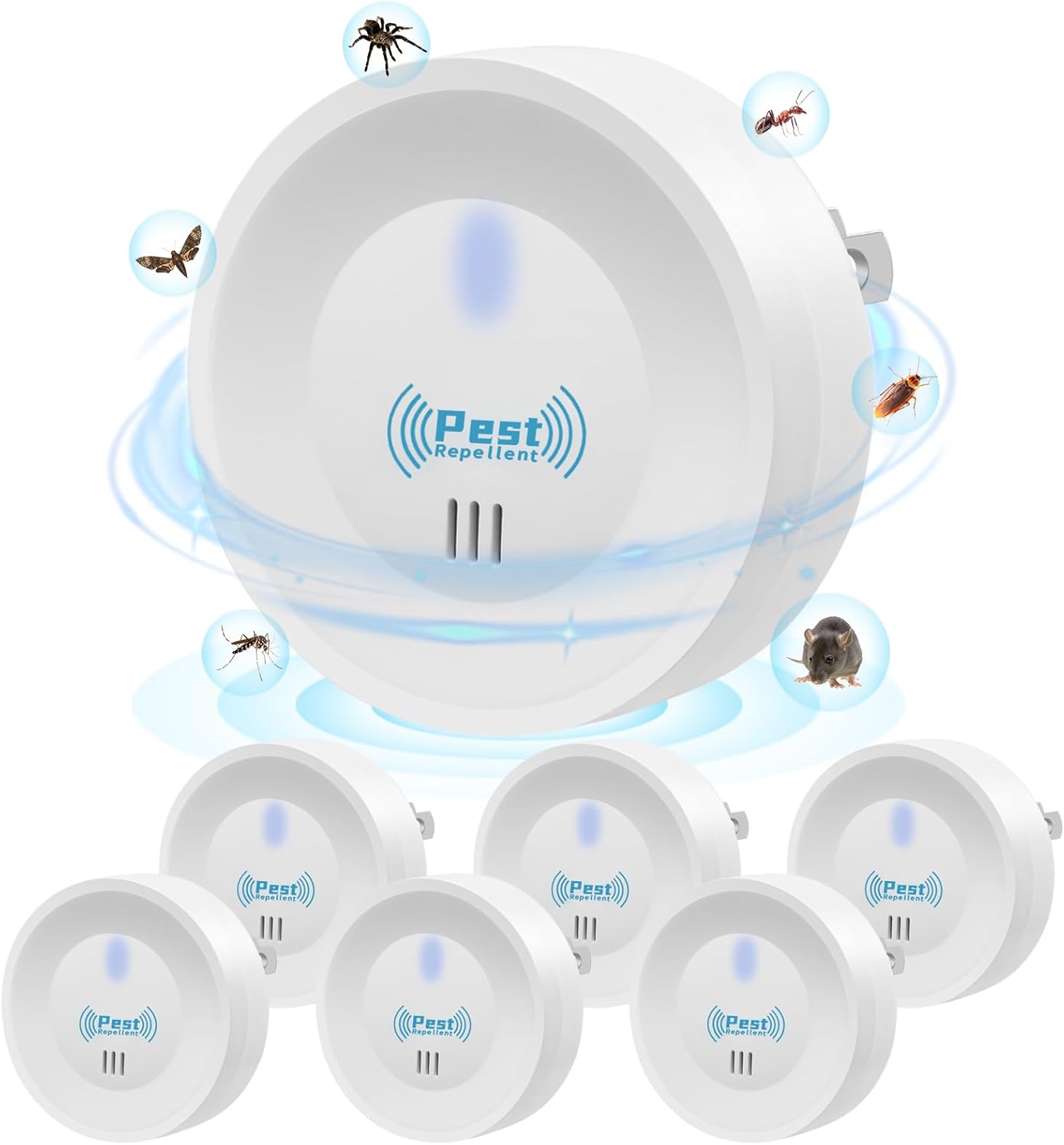 6-Pack Ultrasonic Pest Repeller - Say Goodbye to Pests!
