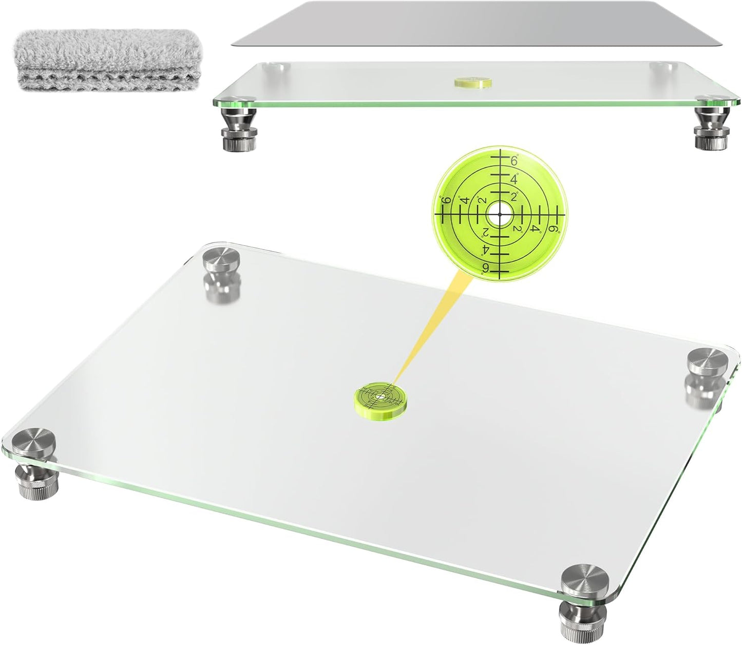 Nelyrho 16x12 Glass Resin Leveling Table for Epoxy Projects