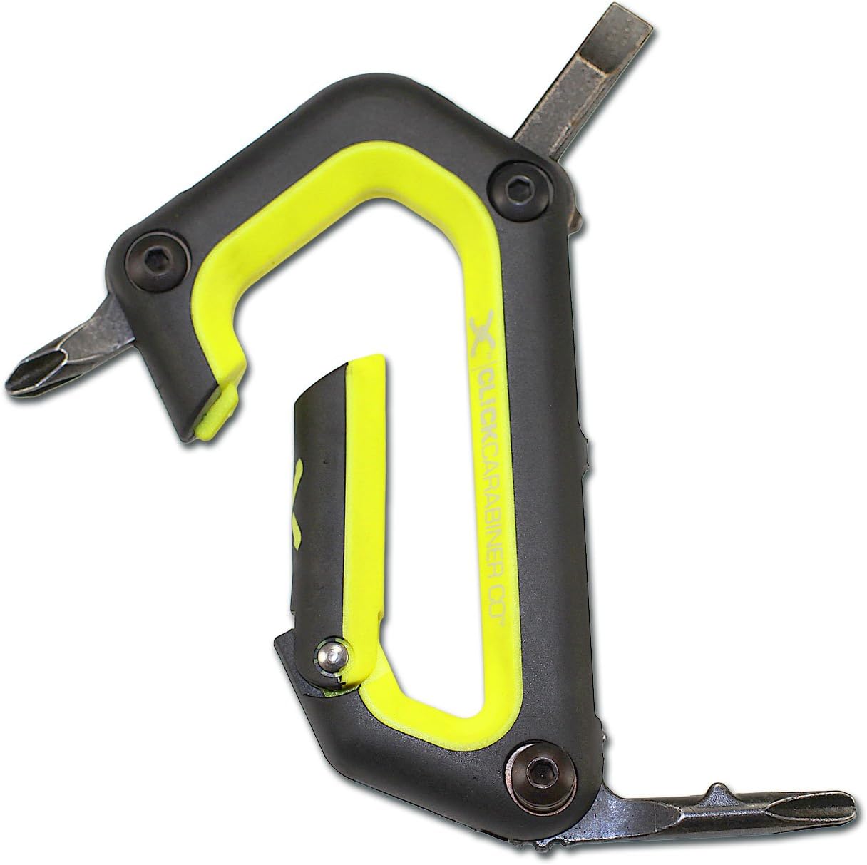 Neon Yellow Alpine Ski Carabiner - Easy Click Tool