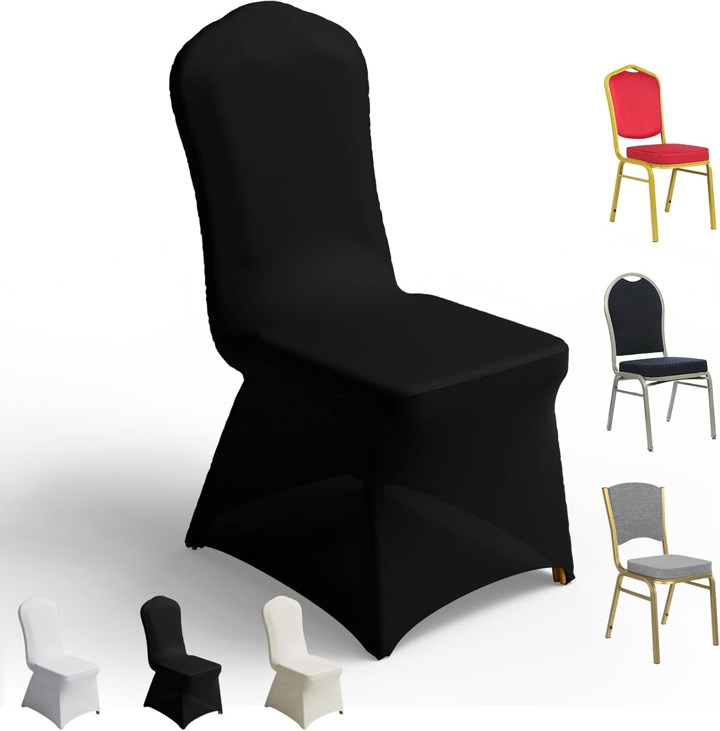 50 PCS Banquet Chair Covers for Weddings and Events Decor