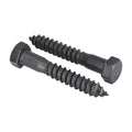 1/2 in x 3 in 25-Piece Black Lag Bolts - Rustproof Blakote Protection