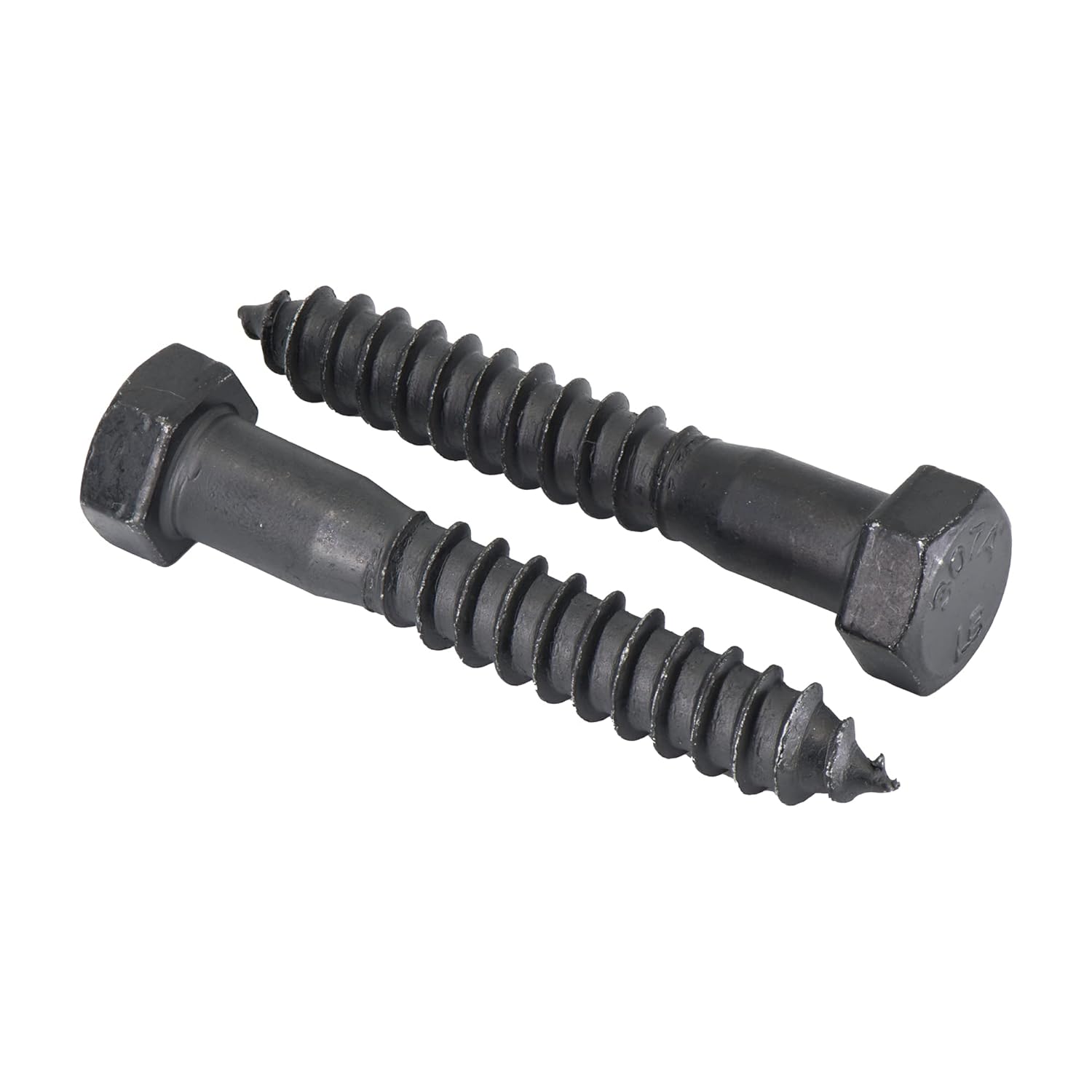 1/2 in x 3 in Black Lag Bolts for Secure Wood Fastening