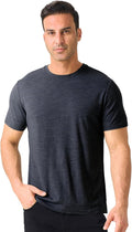 Merino Wool T Shirts for Men - Odor Resistant Base Layer Slim Fit