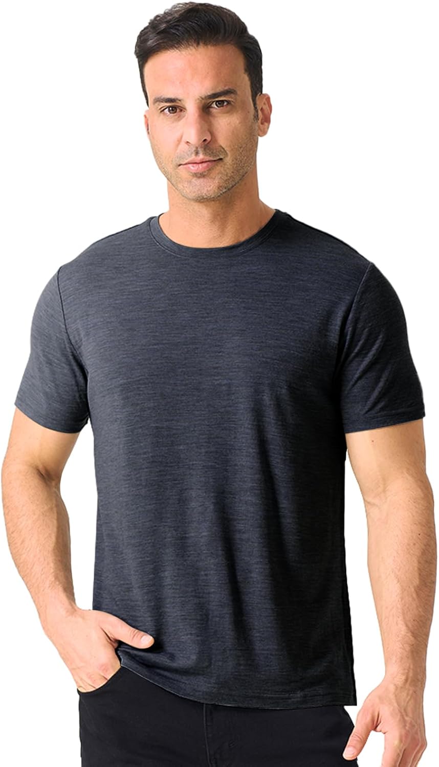 Merino Wool T Shirts for Men - Odor Resistant Base Layer