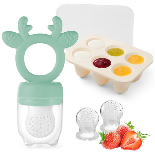 Cute Baby Teether & Feeder - Mess-Free Feeding Fun!