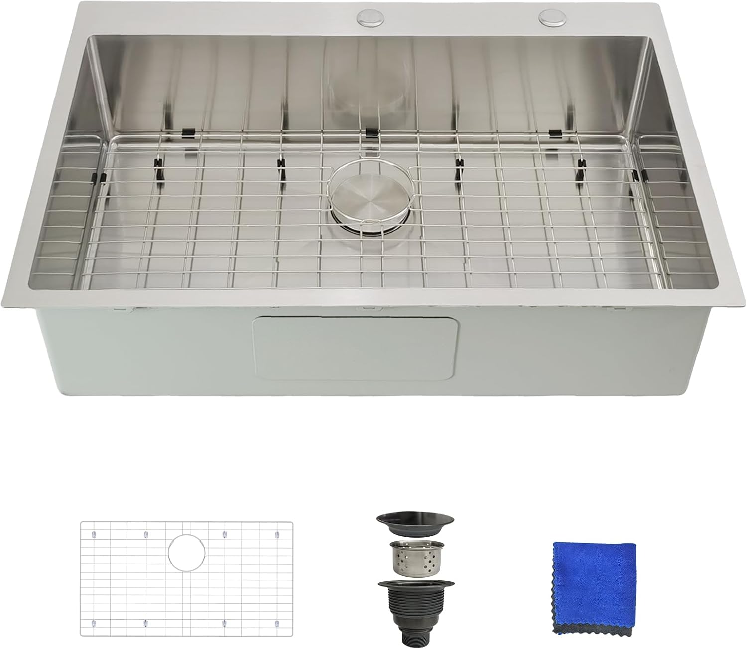 33x22 Drop In Kitchen Sink - Durable Stainless Steel Design