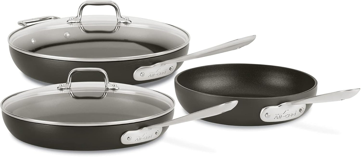All-Clad HA1 Hard Anodized Nonstick Fry Pan Set for Cooking