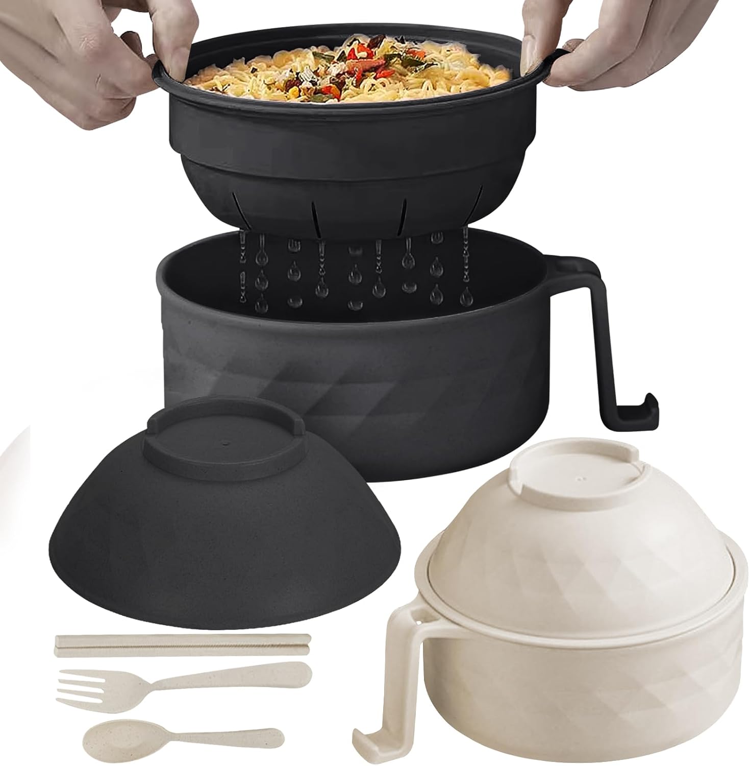 College Dorm Ramen Bowl Set, BPA-Free, CD HOME