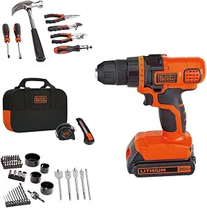 BLACK+DECKER 20V Max Drill & Home Tool Kit for Every DIYer
