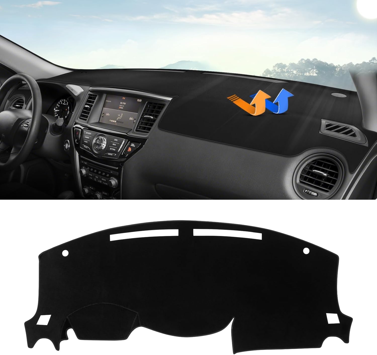Custom Fit Dashboard Cover Mat for Nissan Pathfinder 2013-2020