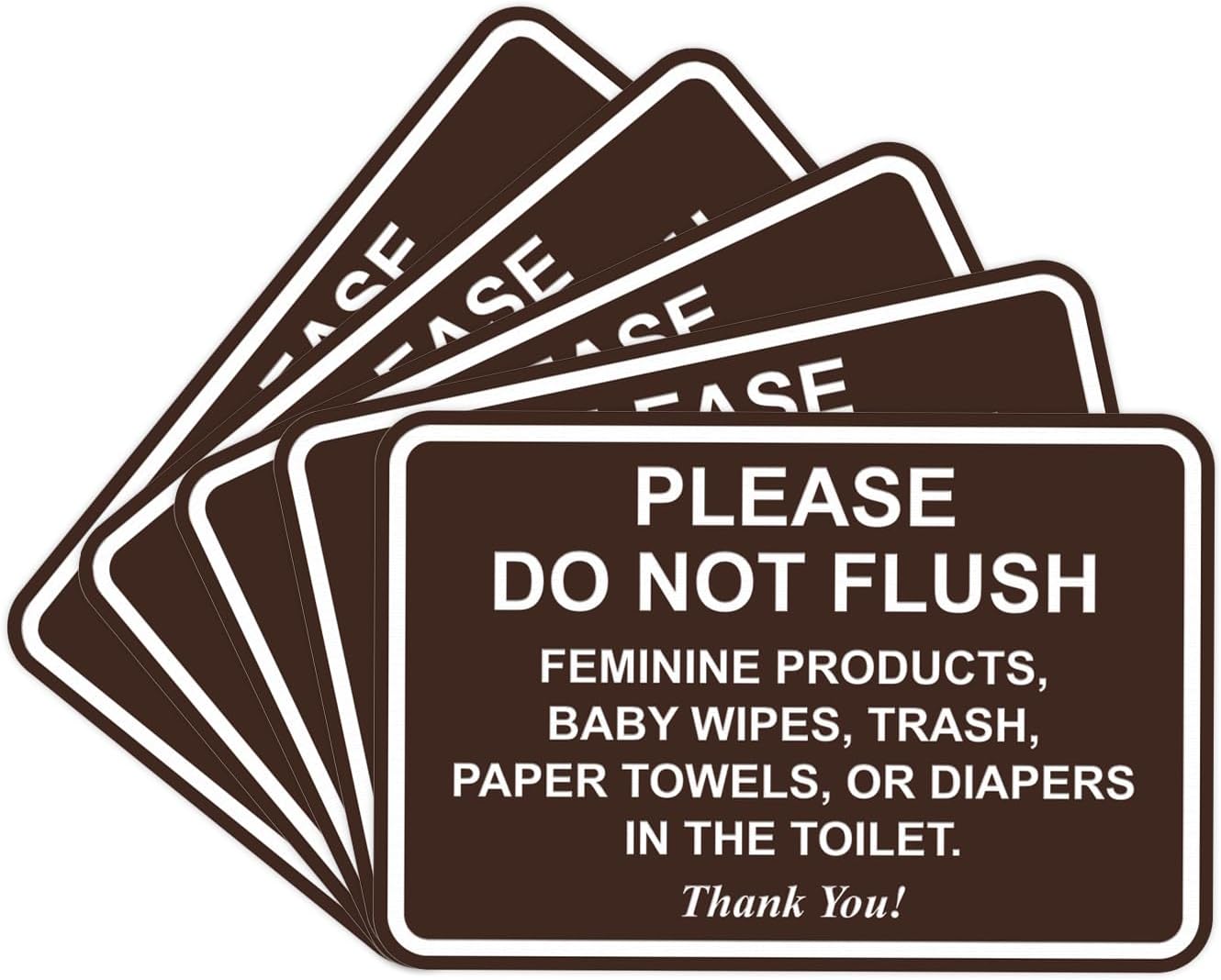 Classic Framed Please Do Not Flush Sign for Bathroom Etiquette