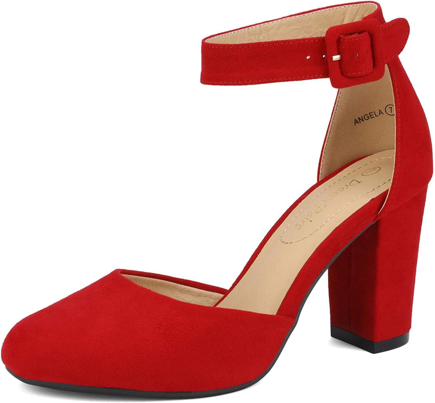 DREAM PAIRS Women's High Heel Ankle Strap Wedding Pumps Shoes