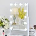 White Lighted Makeup Mirror 13.97in x 18.9in - Hollywood Vanity