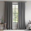Topfinel Extra Long Gray Velvet Blackout Curtains 108 in - Lux Velvet