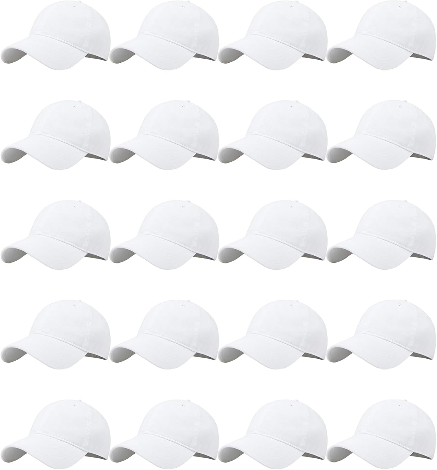 20 Pack Baseball Cap Blank Trucker Hats for Men and Women