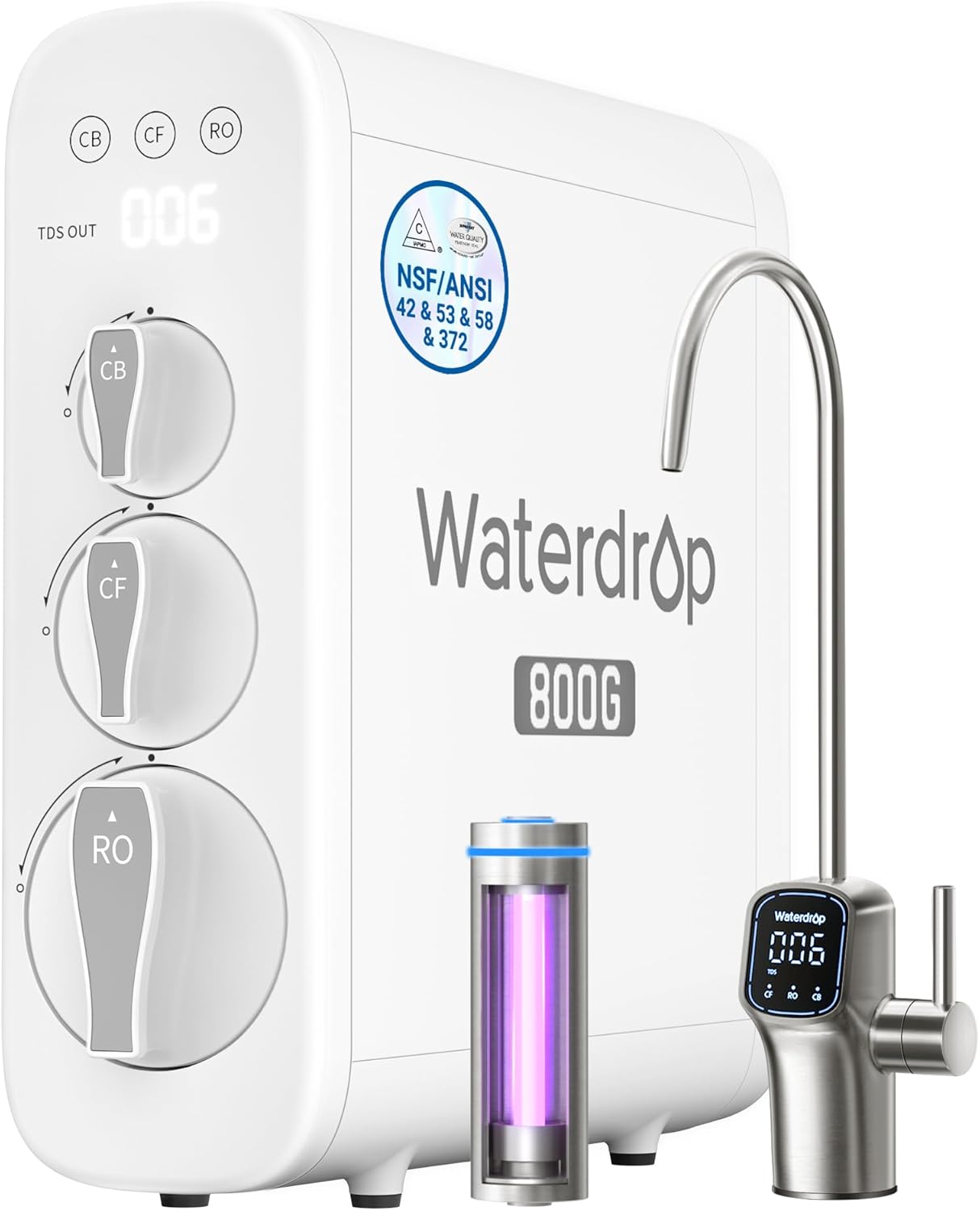 Waterdrop G3P800 Reverse Osmosis System for Pure Water Needs