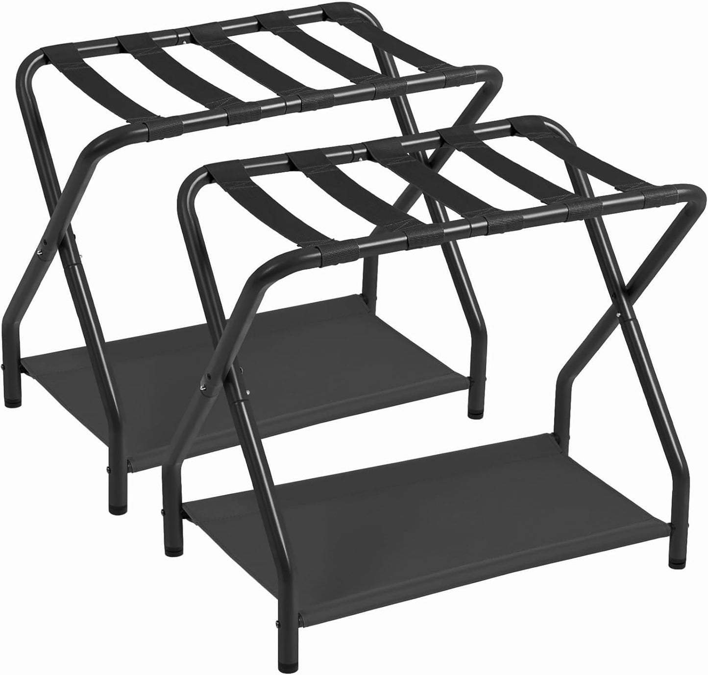 Foldable Luggage Rack Set of 2 for Guest Room Convenience