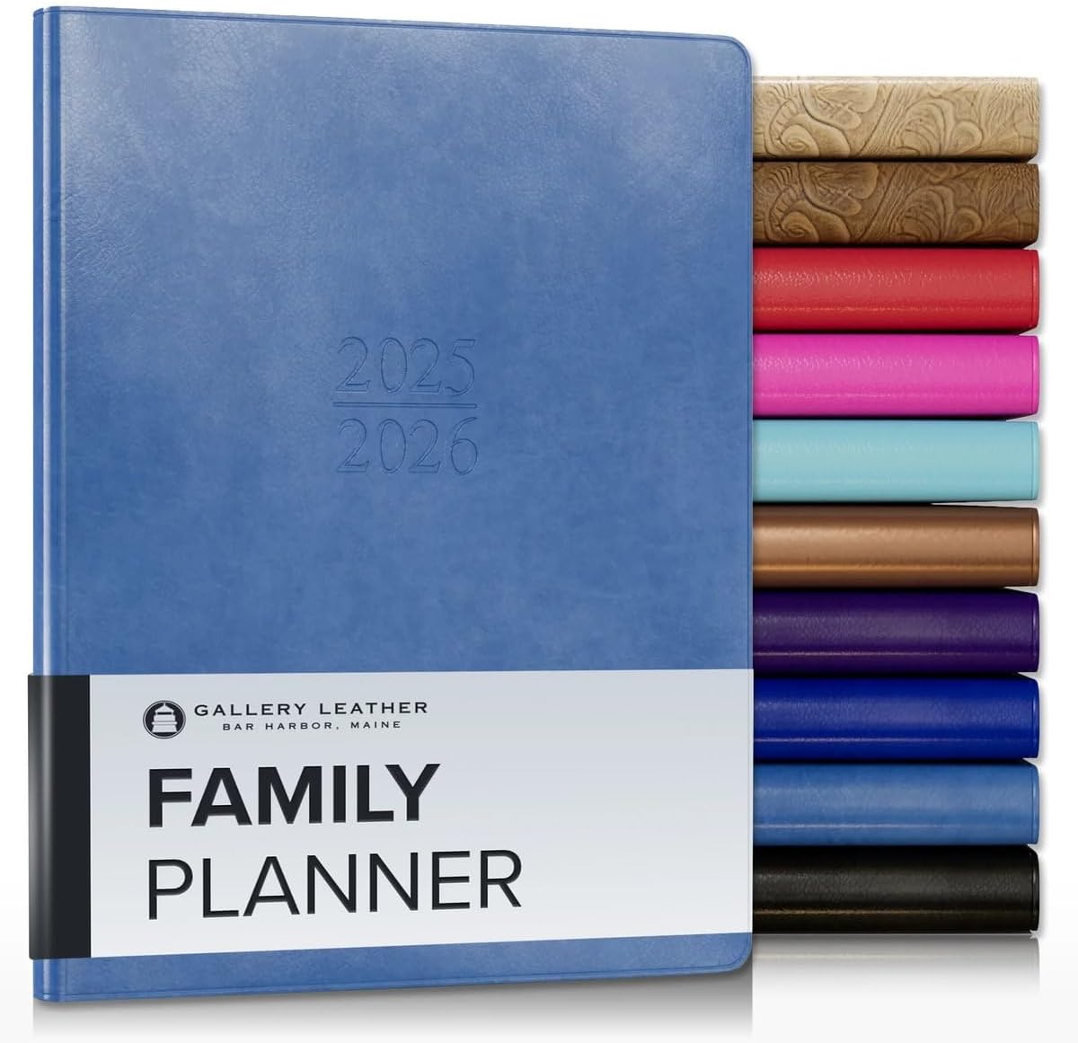 Gallery Leather Family Planner 2025-2026 for Moms - Stylish Design
