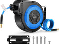 Retractable Air Hose Reel 3/8in 50FT - Smooth Auto Retract