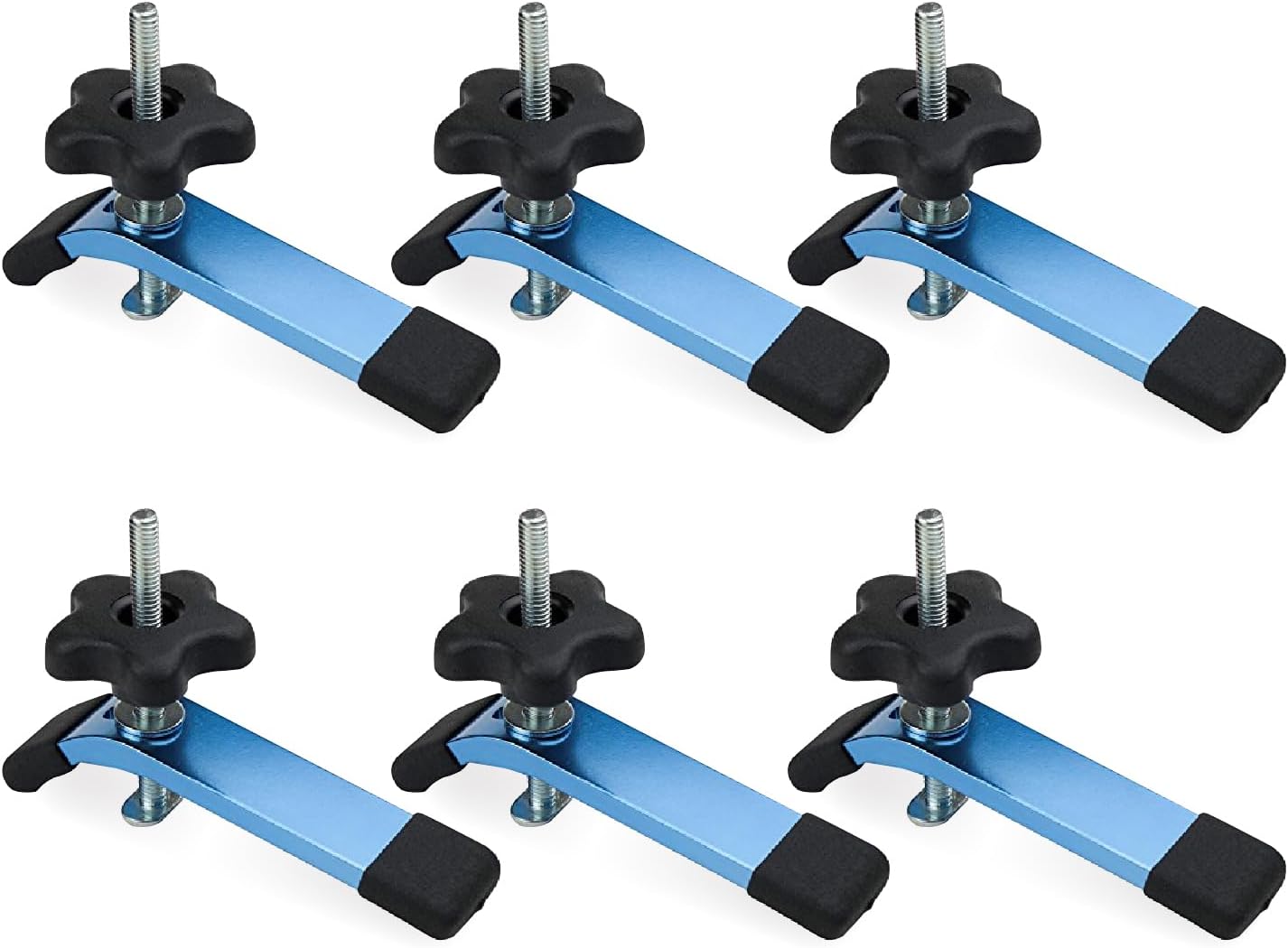 POWERTEC T-Track Hold Down Clamp Set for Woodworking Projects