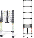 RIKADE Telescoping Ladder 12.5FT Attic Ladder - Compact, Heavy Duty