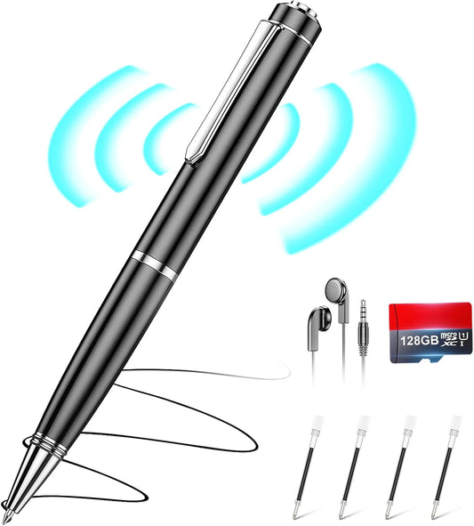 Voice Recorder with Playback, 128GB Digital Recorder Device