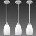 Mini Glass Pendant Light 4.72in Handblown Milk White Art Glass
