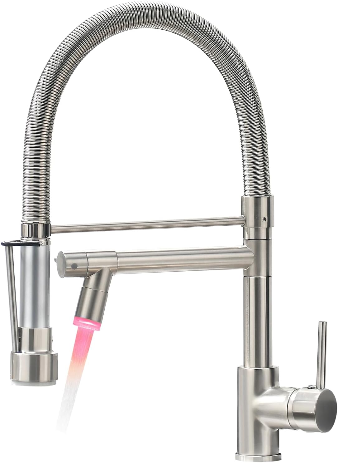 Fapully Kitchen Faucets with Pull Down Sprayer and LED Light