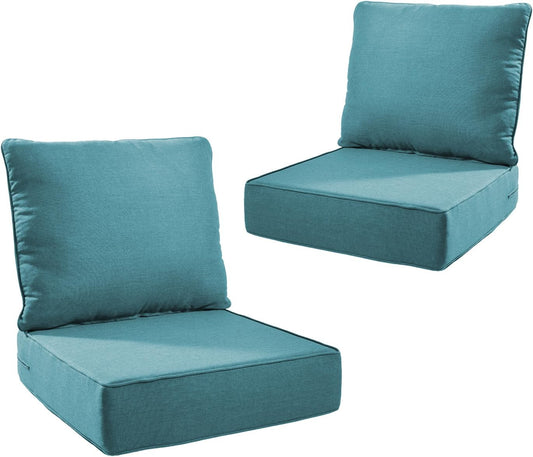 Outdoor Cushion Set for Patio Furniture - 6 Inch Thick Foam