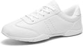 Girls Cheer Shoes White Lightweight Breathable Cheer Sneakers
