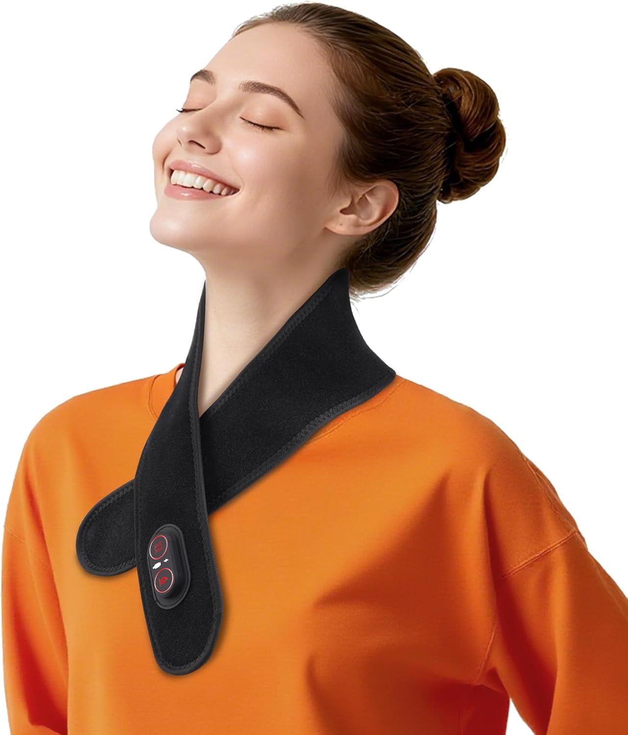 Cordless Neck Heating Pad with Massage for Pain Relief