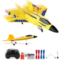 Yellow RC Plane for Kids Upgrade F-22 Raptor Fighter RC Airplane