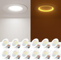 Amico 6 in 5CCT LED Recessed Lighting 12 Pack - Includes Night Light